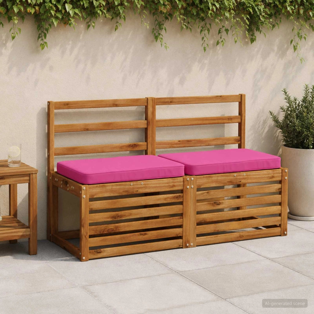 Cuscini per Panchina a 2 Pezzi VUGHT 2 pcs 100% Poliestere Rosa 951043