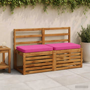 Cuscini per Panchina a 2 Pezzi VUGHT 2 pcs 100% Poliestere Rosa 951043