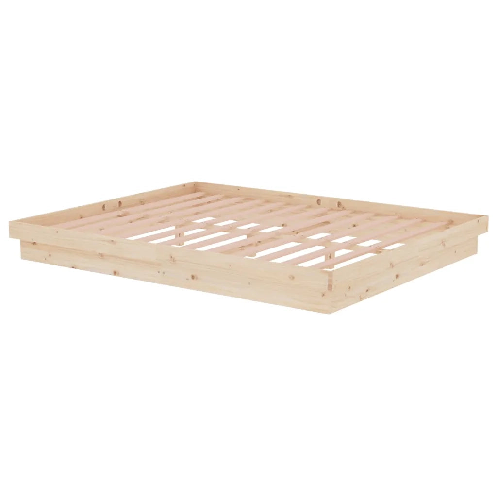 Letto matrimoniale | Letto per adulti | Giroletto senza Materasso in Legno Massello 160x200 cm