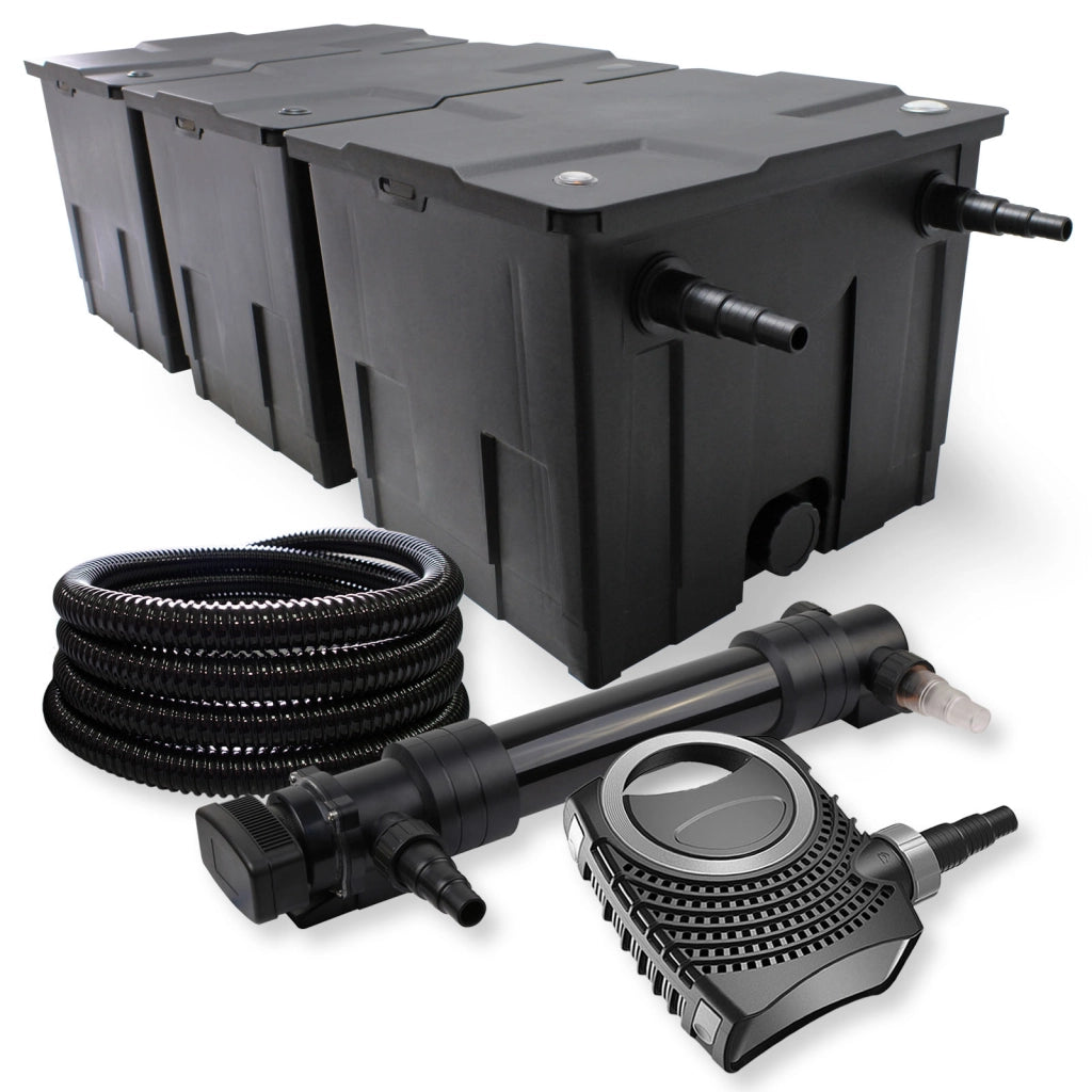 Set Filtro a 3 camere 90000l Chiarificatore 36W Pompa NEO8000 70W Tubo