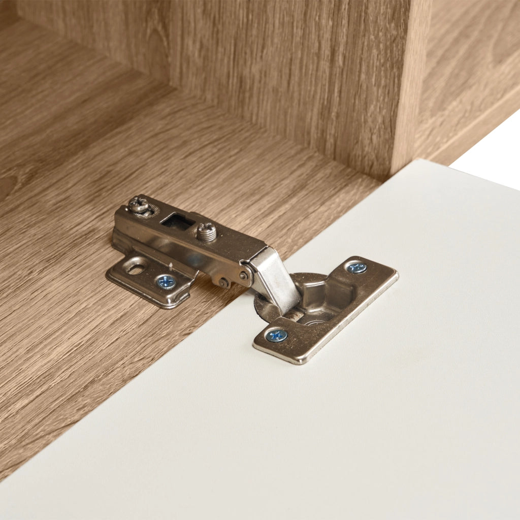 Mobile TV da Parete ¨C Xylo ¨C Rovere Bianco, Legno, 180x33,5x151,5 cm
