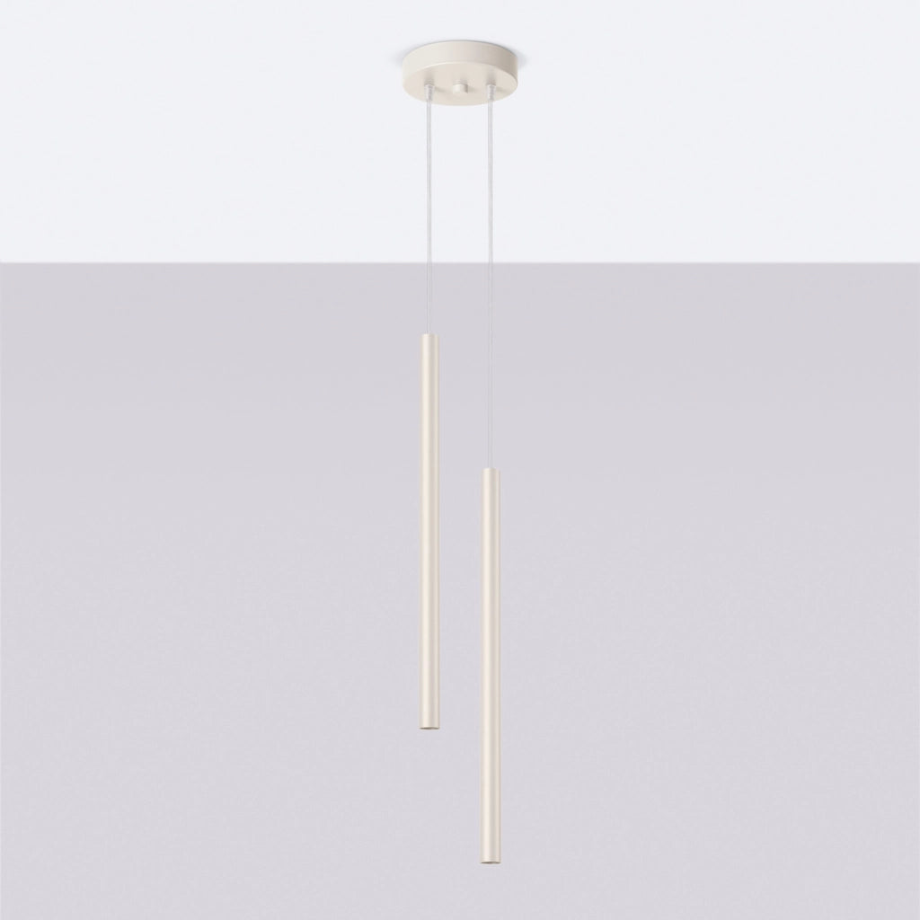 Lampada a sospensione moderna beige Ø15 doppia 2xG9 VELINO
