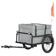 Rimorchio Bici con Cassa Rimovibile e Pieghevole 65L ¨C zephmum ¨C 40KG Max Carico