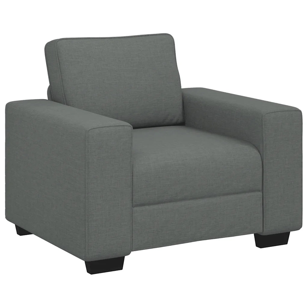 Set di Divani 3 pz con Cuscini Grigio Scuro in Tessuto 3324650