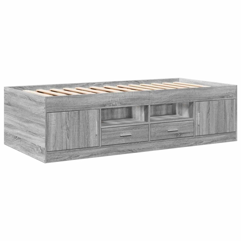 Telaio del letto con storage Sonoma grigio 80 x 200 cm 3429497