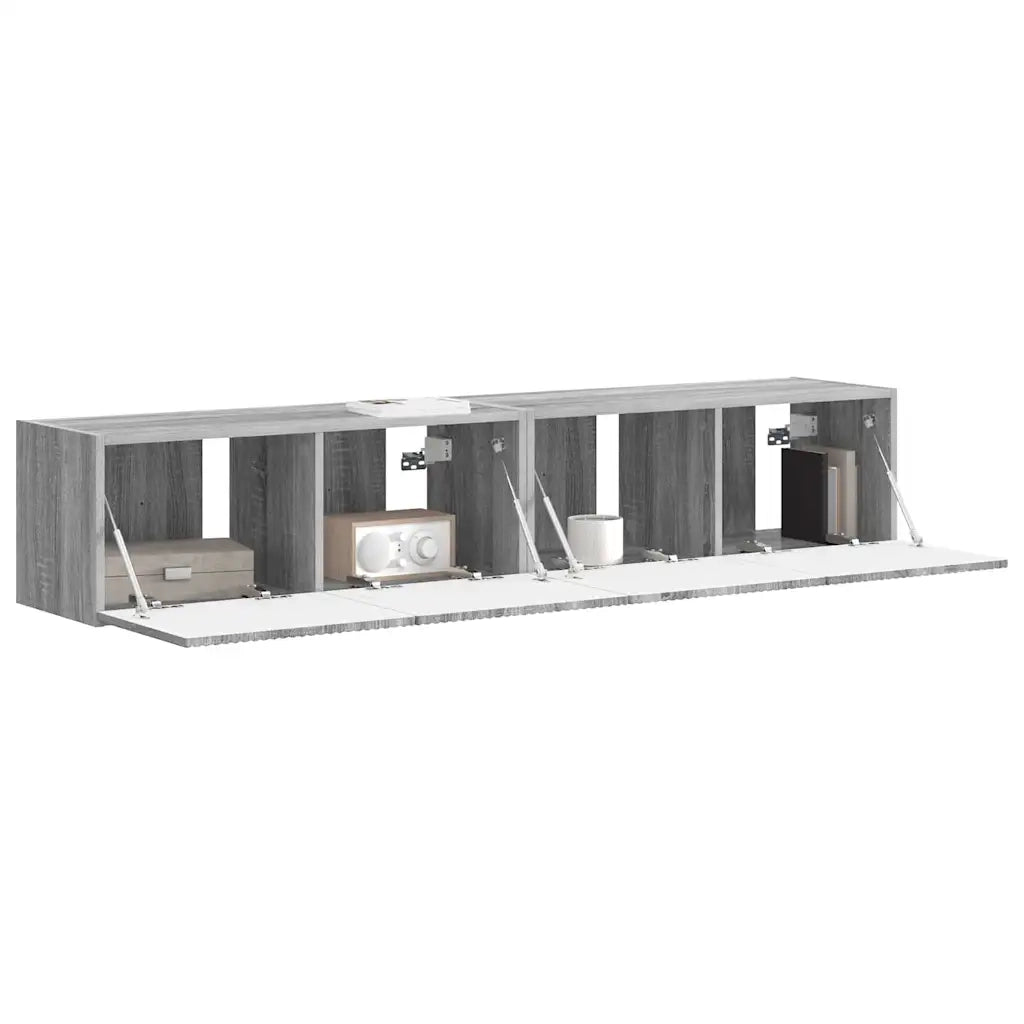 Mobile TV da parete 2 pcs Grigio Sonoma 78,5 x 31 x 29,5 cm 892222