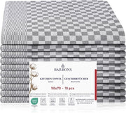 Set di 10 Theedoeken in Coton 50x70 cm, Maniglie da Cucina, Asciugamani, Maniglie da Cucina, Theedoeken Assorbenti in Coton, Tessuto Ruvido, 240 g/m², Set di 10