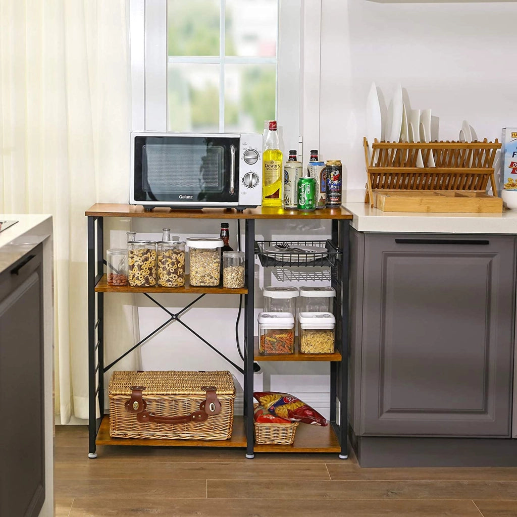 ISOLA CUCINA Mobile contenitore in stile rustico con ganci e cassetto - KKS90X