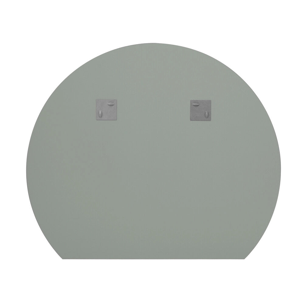 Specchio bagno a mezzaluna 80 cm a filo lucido con installazione a parete