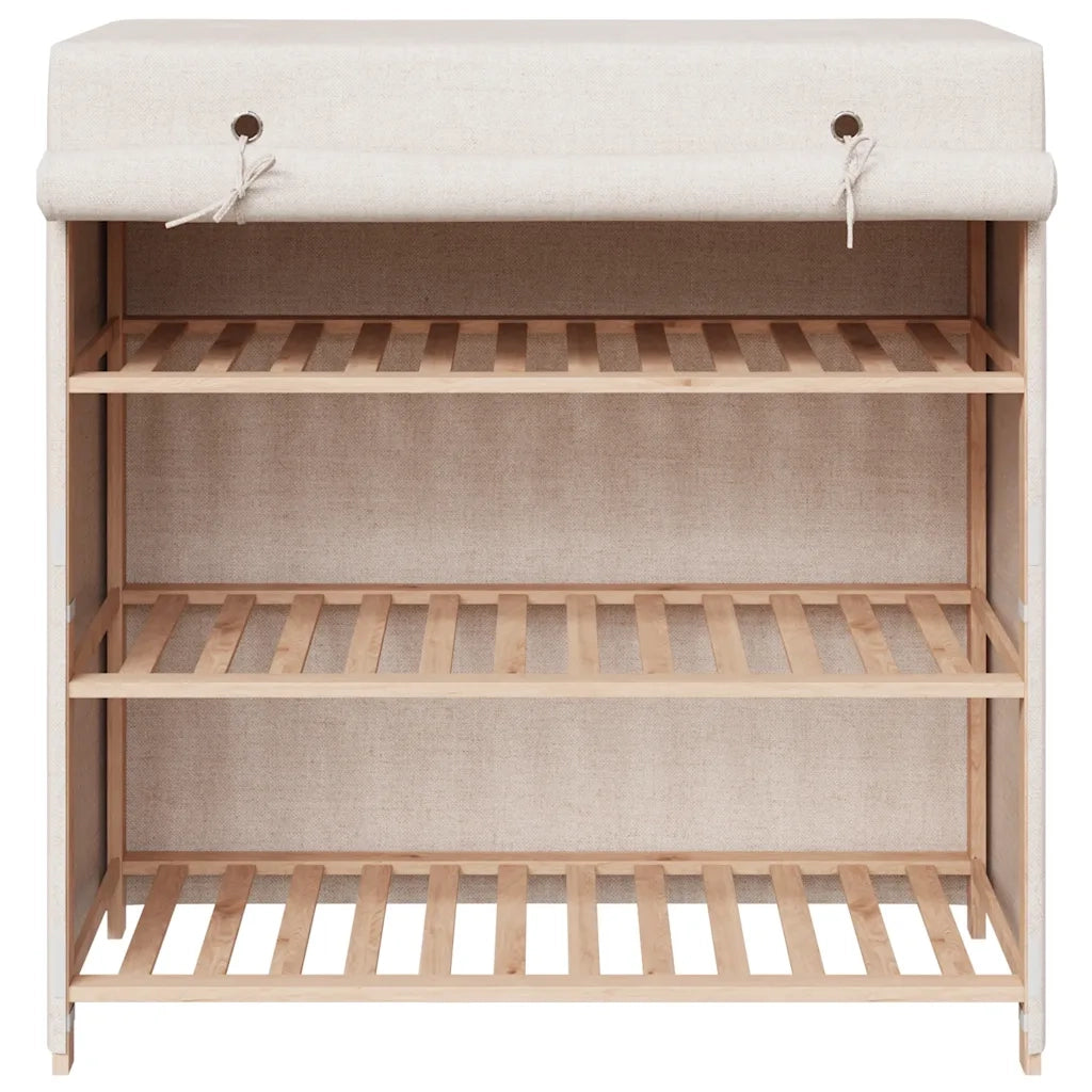 Scarpiera con Rivestimento Bianca 79x40x80 cm in Tessutocod mxl 130458