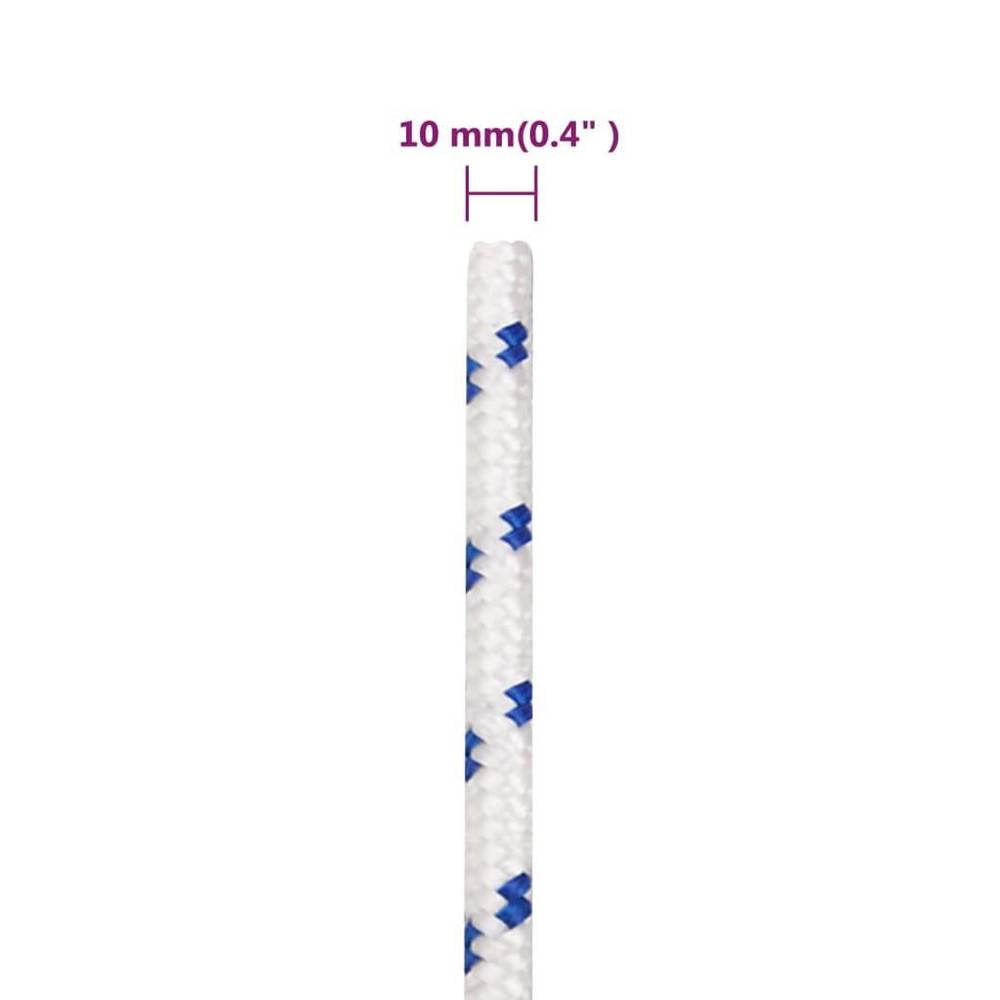 Boat Rope, White, 10 Mm, 100 M, Polypropylene