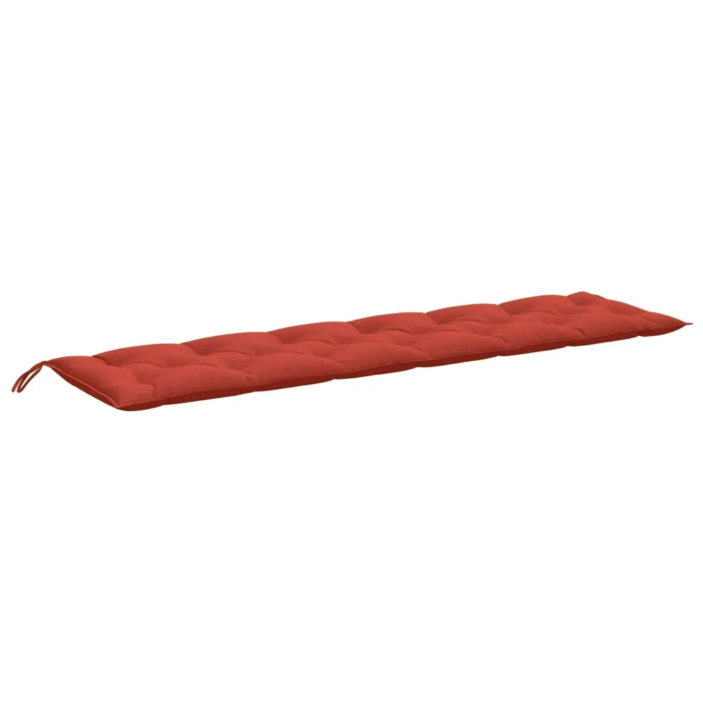 Cuscino per Panca da Giardino Rosso Mélange 200x50x7cm Tessuto 4002581