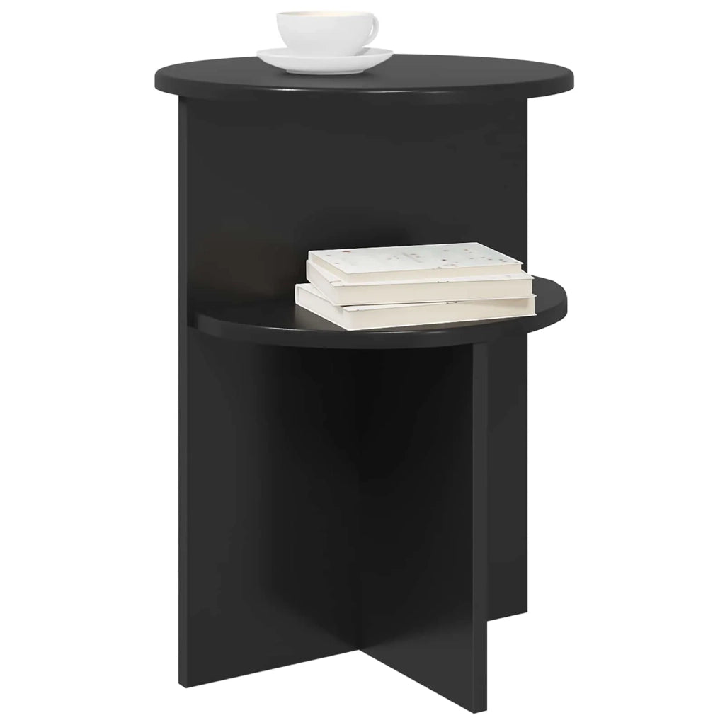 Tavolo laterale Rovere Nero Ø 39,5 x 55 cm Legno ingegnerizzato 8001020