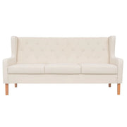 Divano letto a 3 posti letto trasformabile per gli ospiti divano letto per soggiorno pieghevole per uso interno tessuto bianco crema 02_0018991