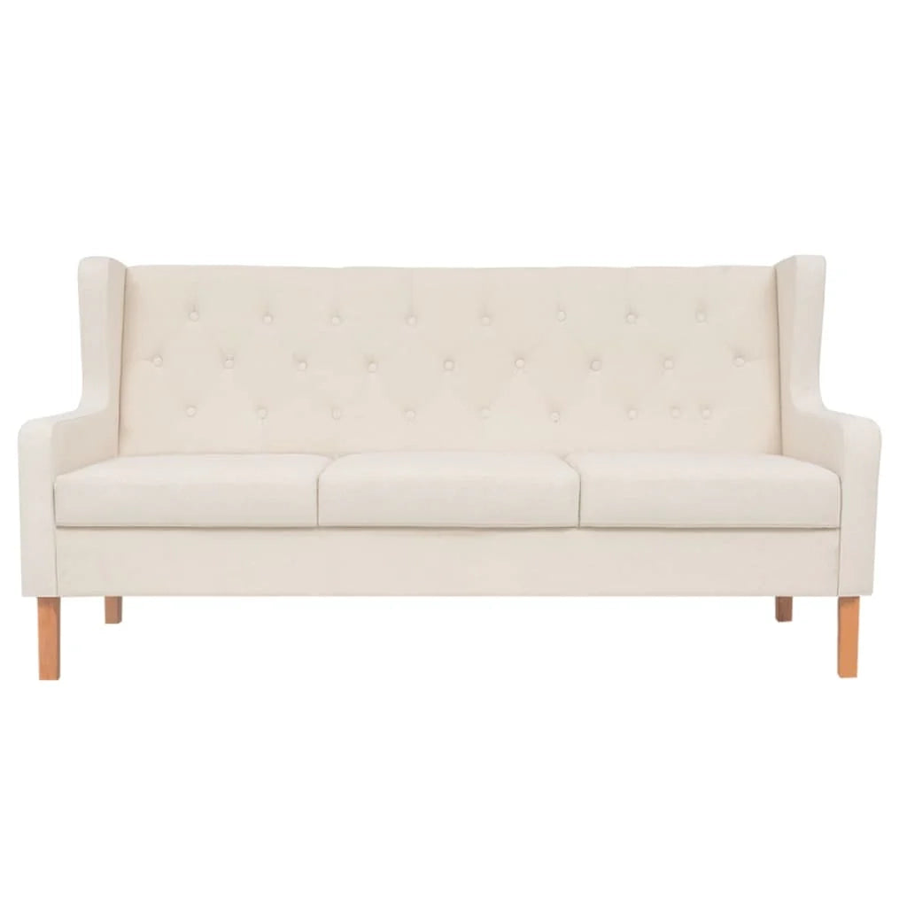 Divano letto a 3 posti letto trasformabile per gli ospiti divano letto per soggiorno pieghevole per uso interno tessuto bianco crema 02_0018991