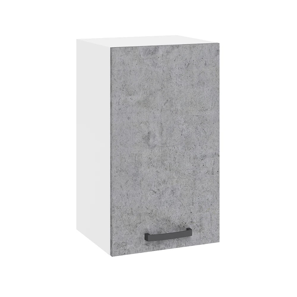 Pensile per cucina componibile da 40 cm con un’anta, realizzata in legno 100% MADE IN ITALY colore Cemento