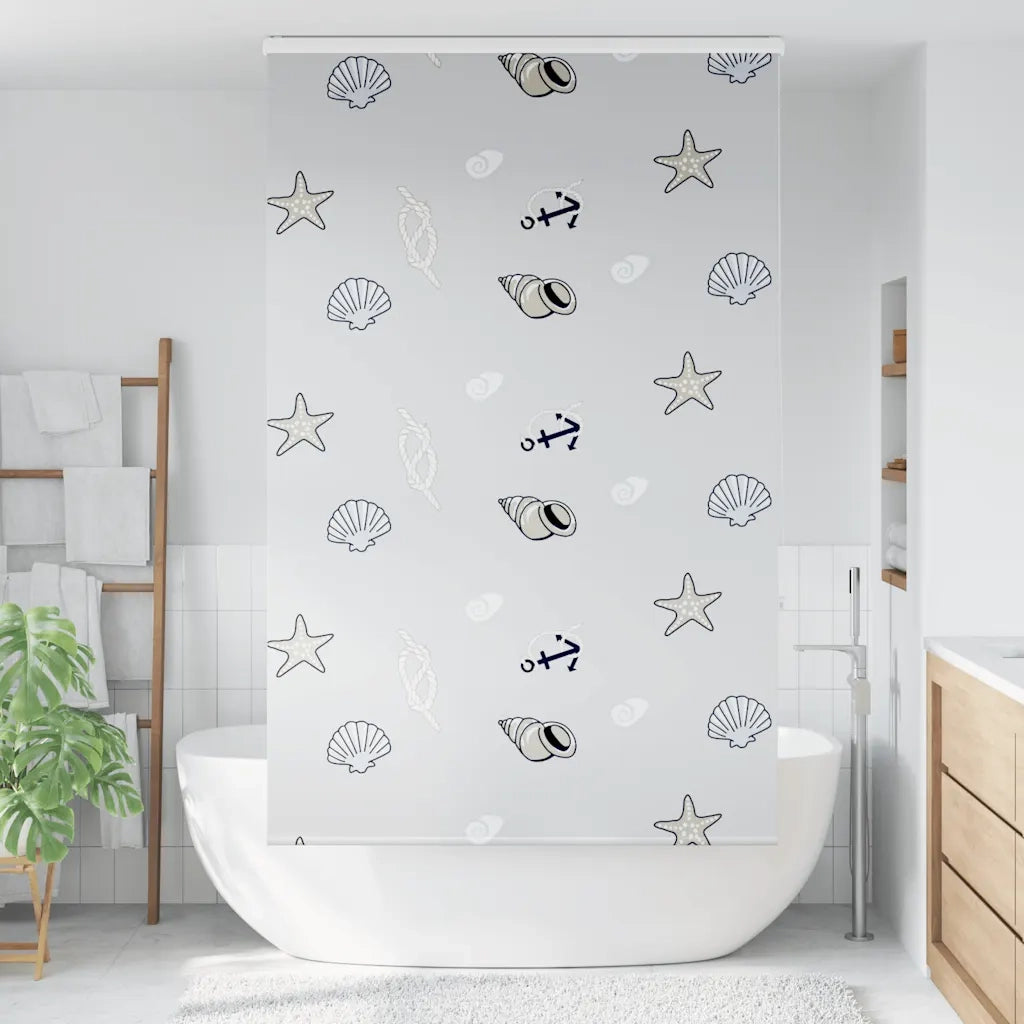 Tenda a Rullo Doccia con Cassonetto 120x240cm Larghezza Tessuto 4015014