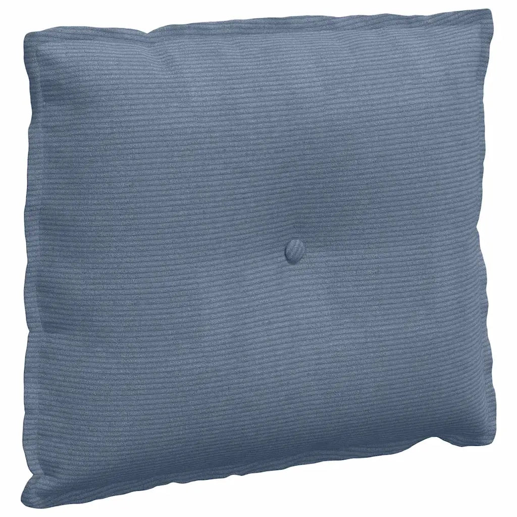 Cuscino per Schiena Blu 60 x 50 cm Tessuto in Cords