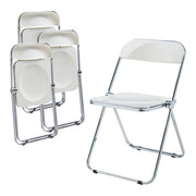 Set di 4 sedie pieghevoli da campeggio 74 x 46 x 47 cm bianche 03_0009845