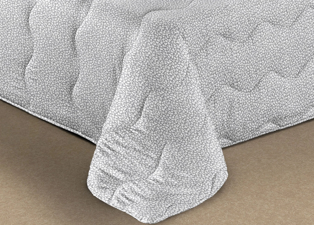 Trapunta Piumone Letto Invernale Imbottita 300gr Microfibra Scaldanotti Camilla - 1 Piazza - Grigio