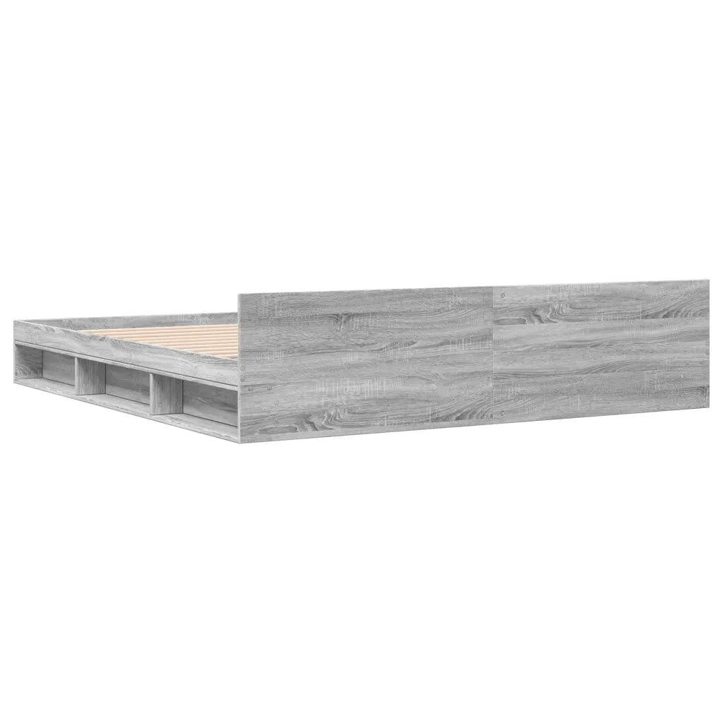 Giroletto Cassetti Grigio Sonoma 200x200 cm Legno Multistrato 3280725