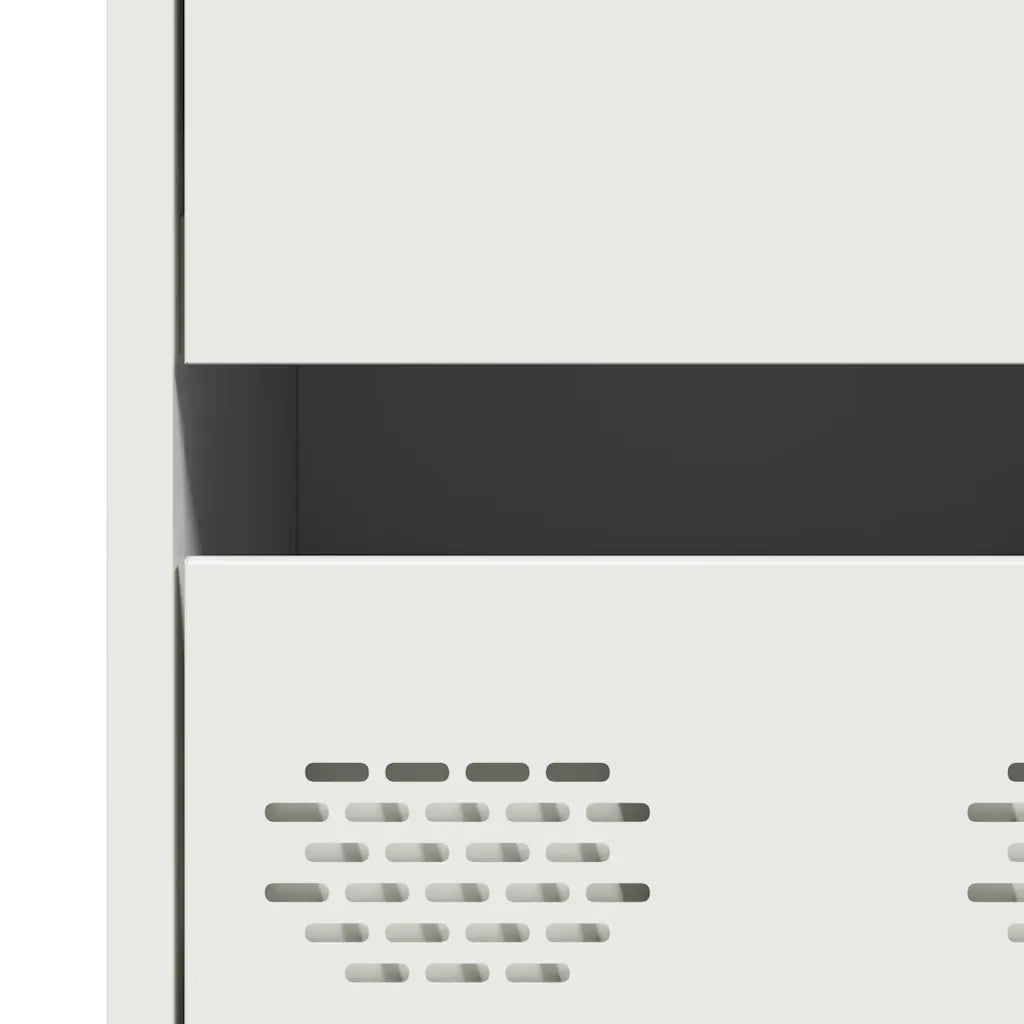 vidaXL Credenza Bianca 68x39x101,5 cm in Acciaio