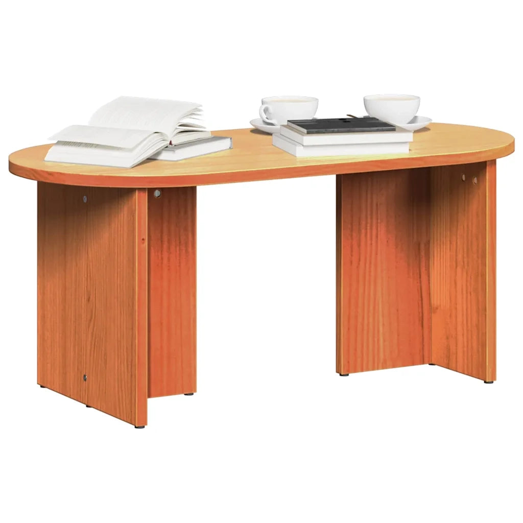 vidaXL Tavolino da salotto Cera marrone 80 x 39.5 x 35 cm