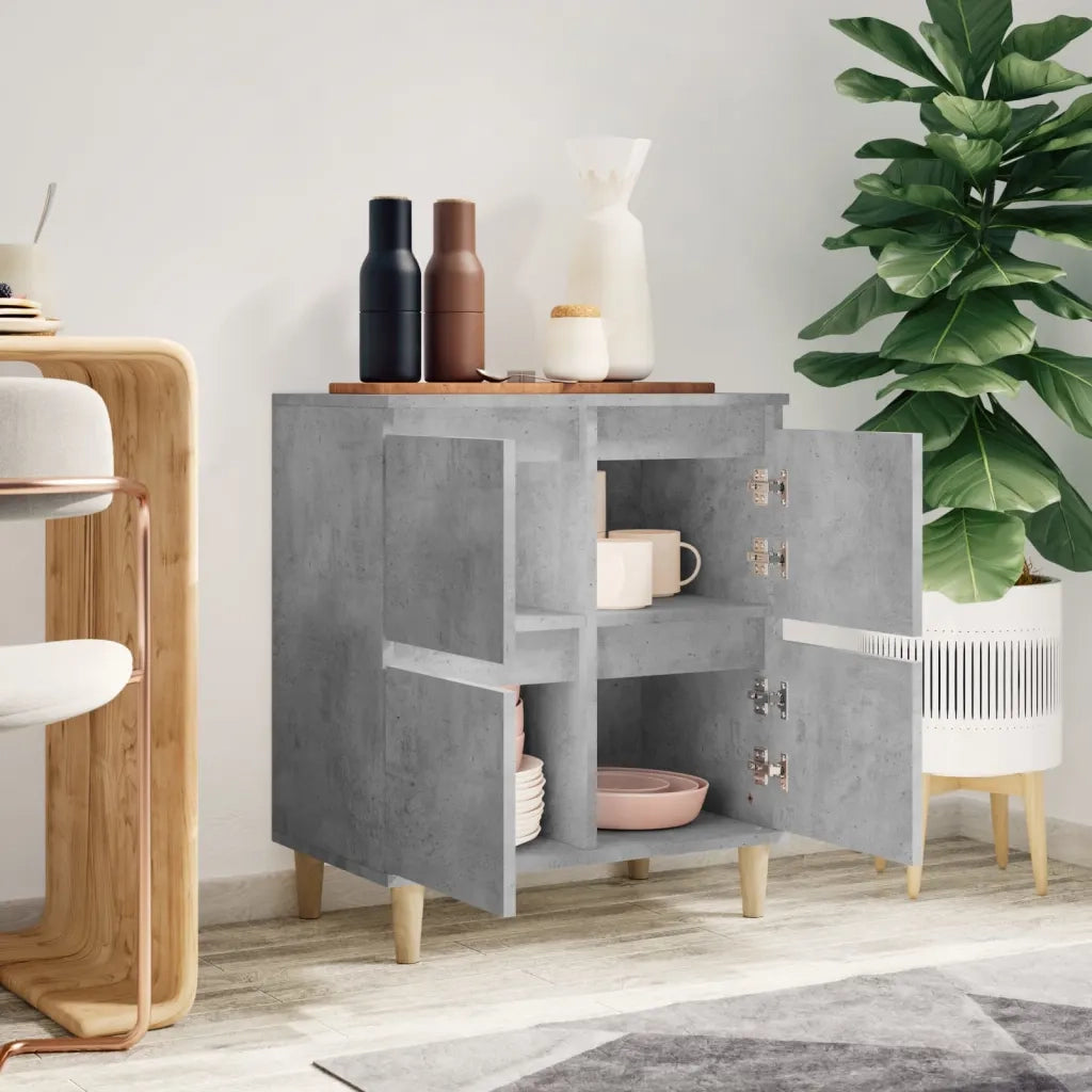 Credenza-Buffet-Armadio da cucina Grigio Cemento 60x35x70 cm in Legno Multistrato 306211