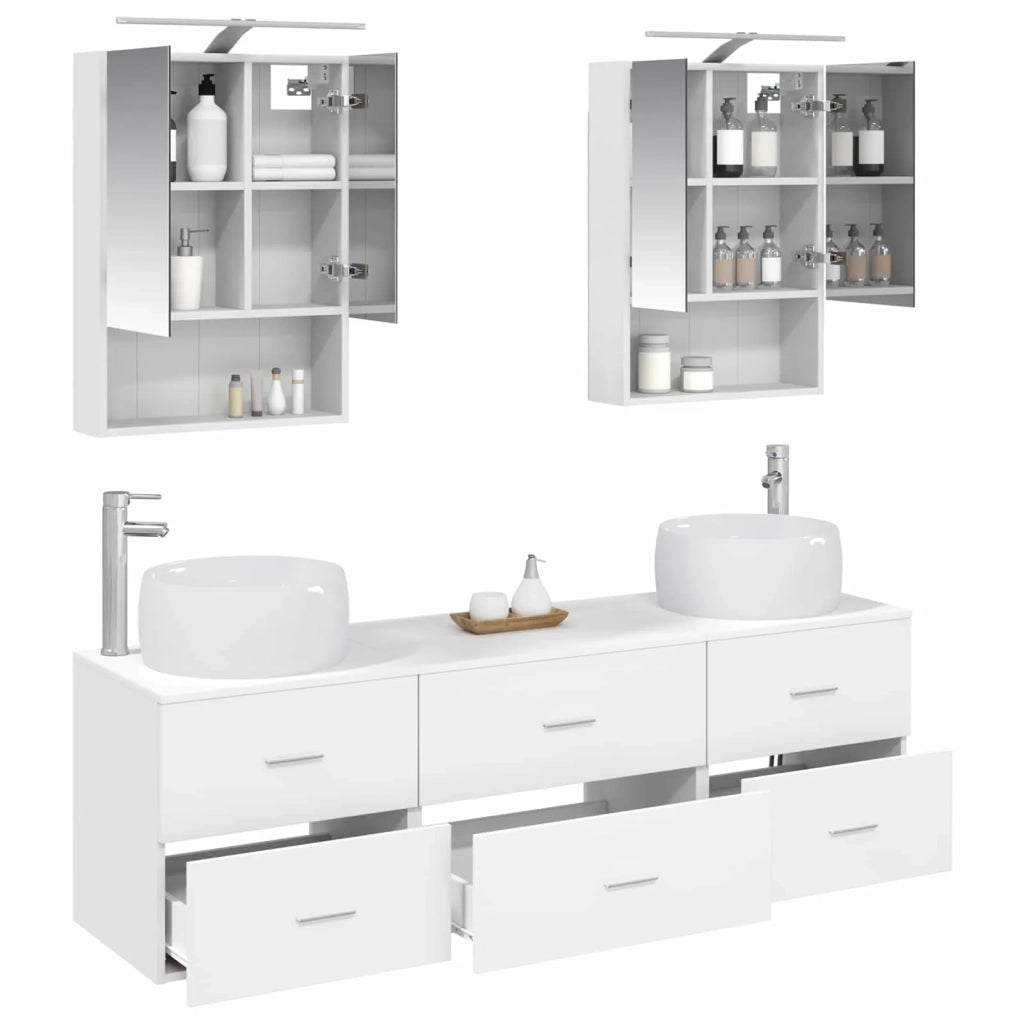Set di mobili per il bagno 5 pcs Bianco 3406999