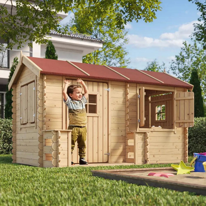 Casetta legno per bambini -  L184xL241xA151cm/ 2.63m2 - Timbela M503