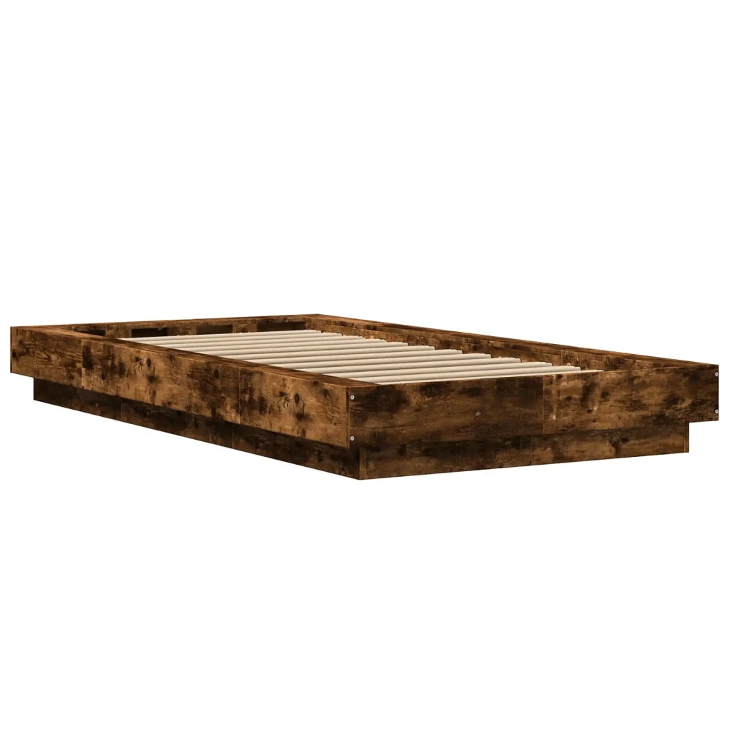 Struttura letto a pavimento Rovere Fumo 80 x 210 cm 3429701