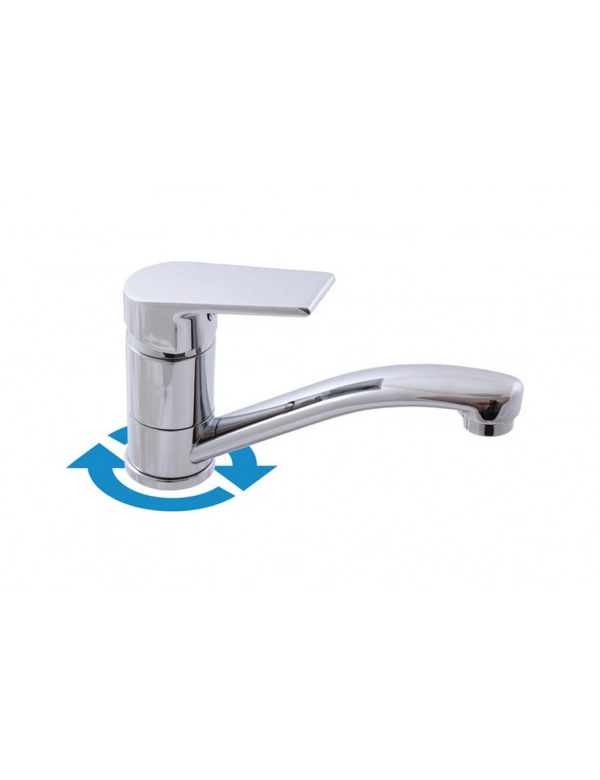 Miscelatore lavabo girevole a braccio lungo COLORADO in ottone cromato