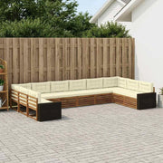 Set divani 10 pz Legno di Acacia Massello 3383903