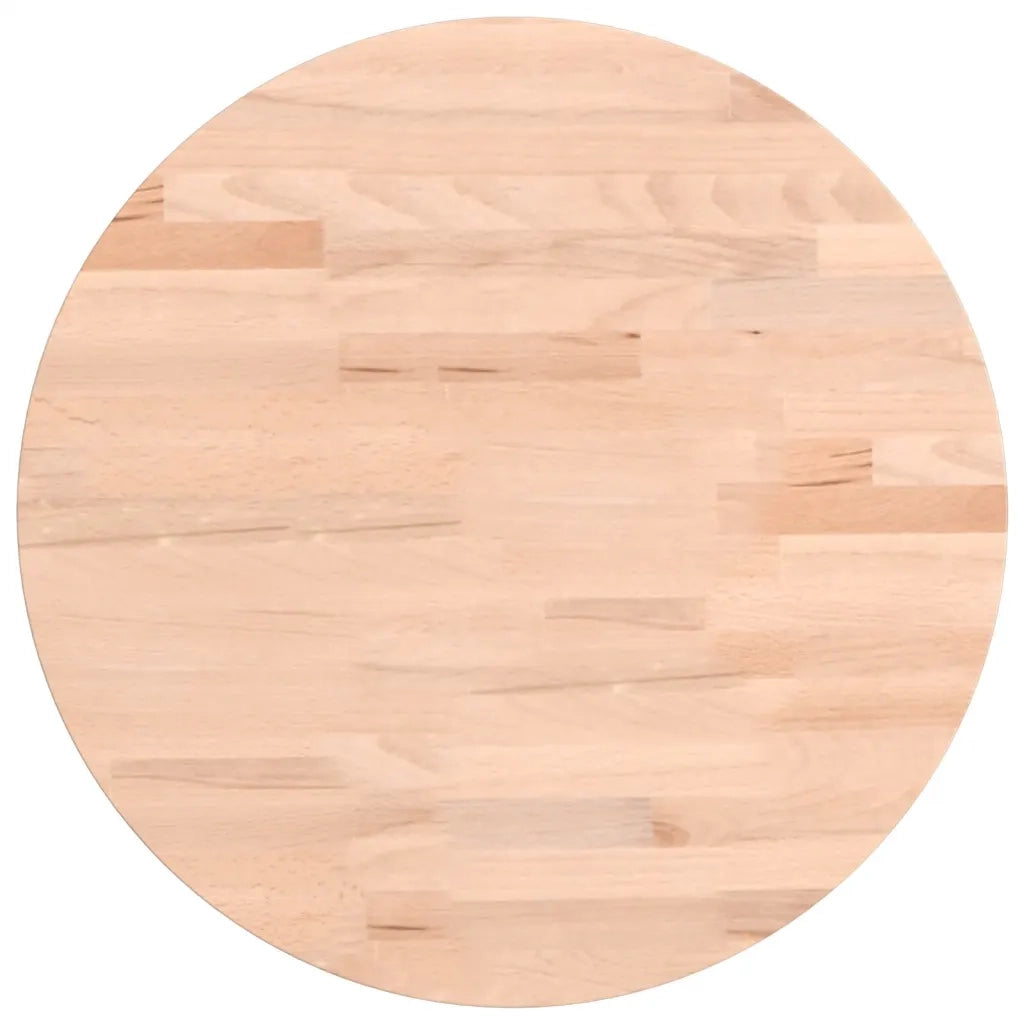 Piano per Tavolo Ã˜40x1,5 cm Rotondo in Legno Massello di Faggio