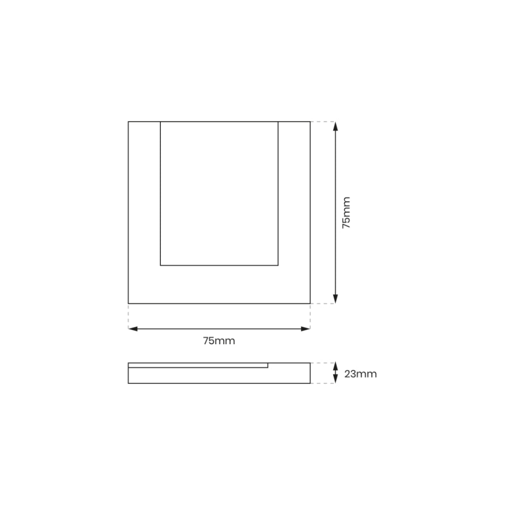 Lampada scala LED quadrata nero/bianco 0,6W Capri Eko-Light
