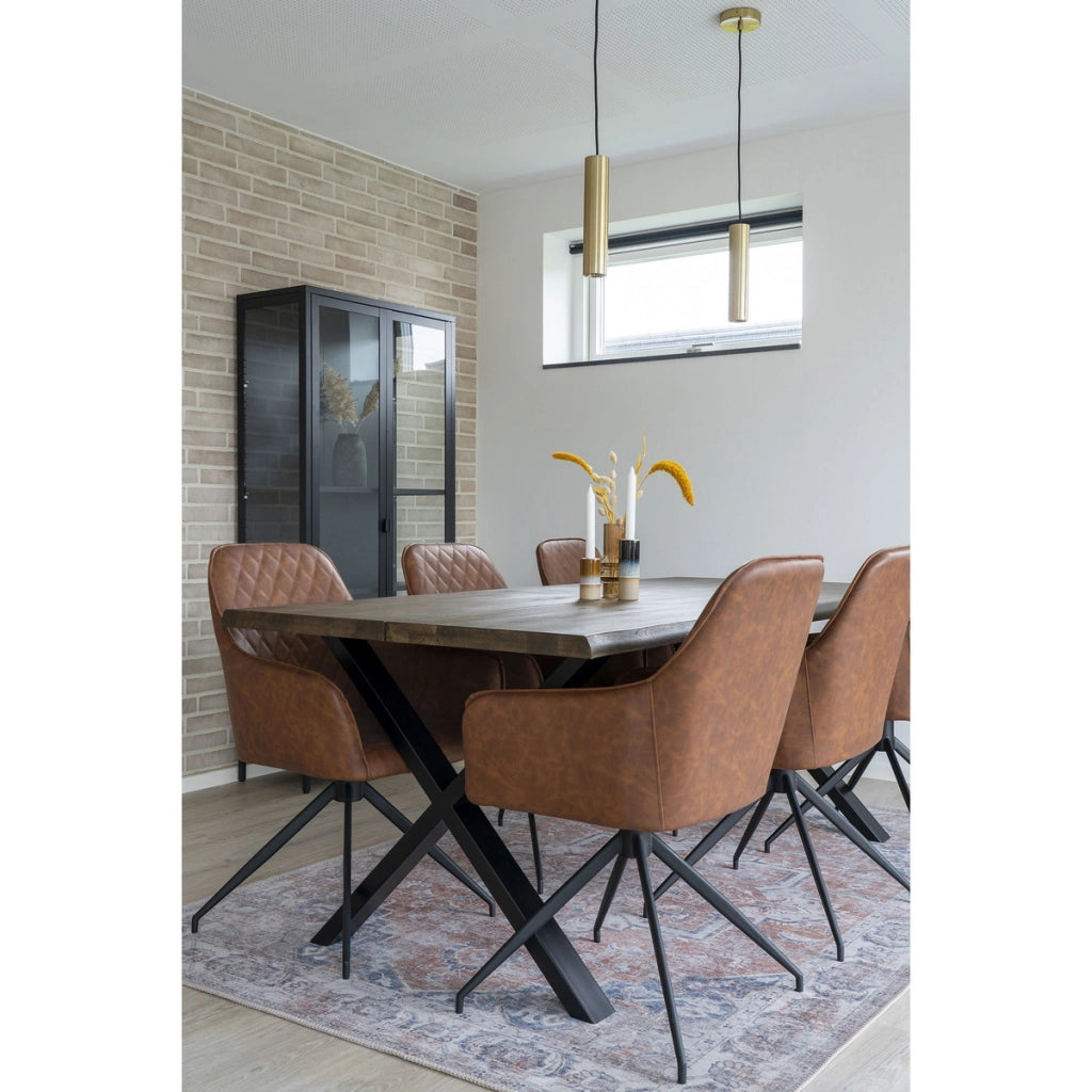 Sedia Harbo, Marrone, Similpelle, 62x56x89 cm