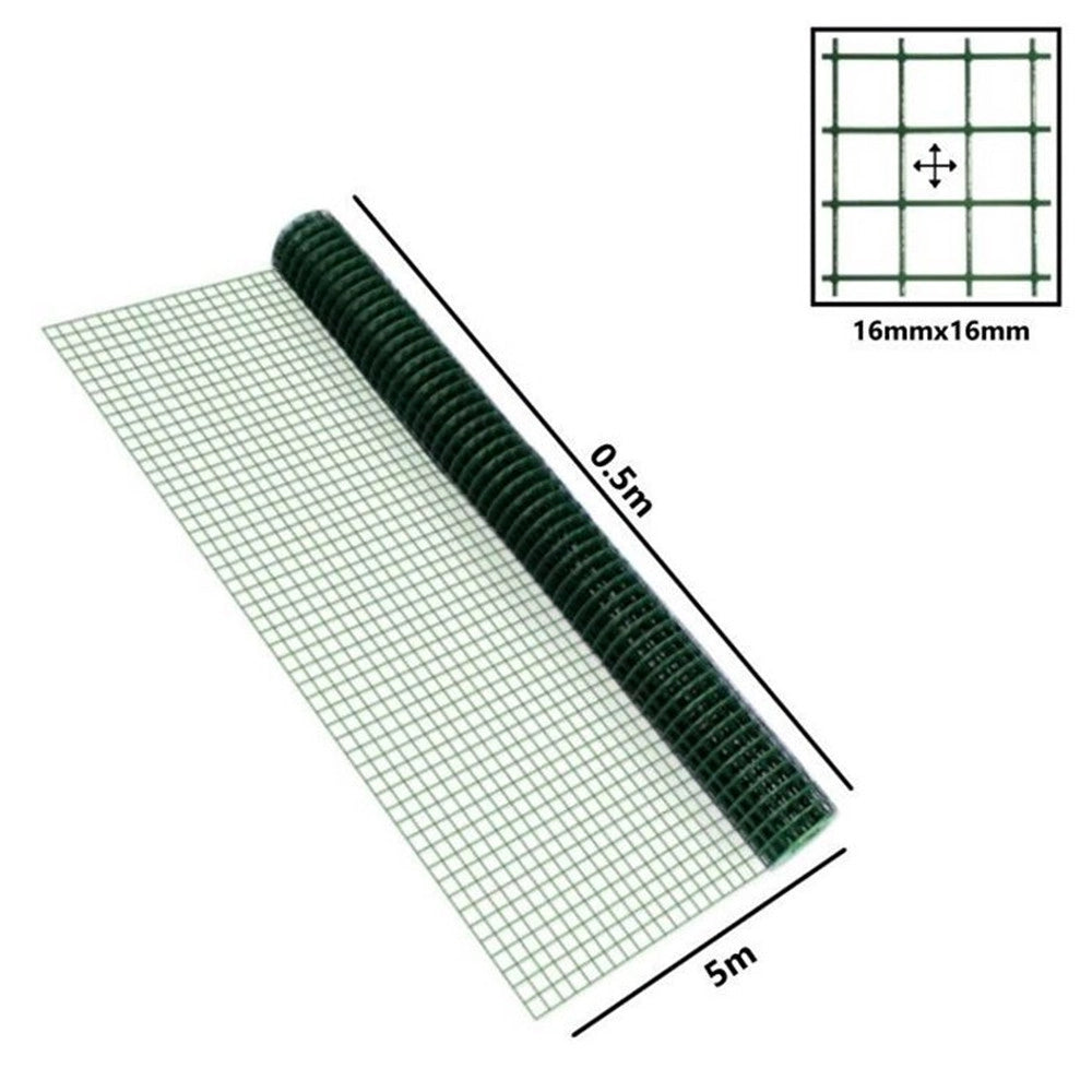 Trade Shop - Set 3pz Rete Plastica Protettiva Verde 0,5x5mt Cancelli Recinzioni Balconi Maglia 16mm 219788 -