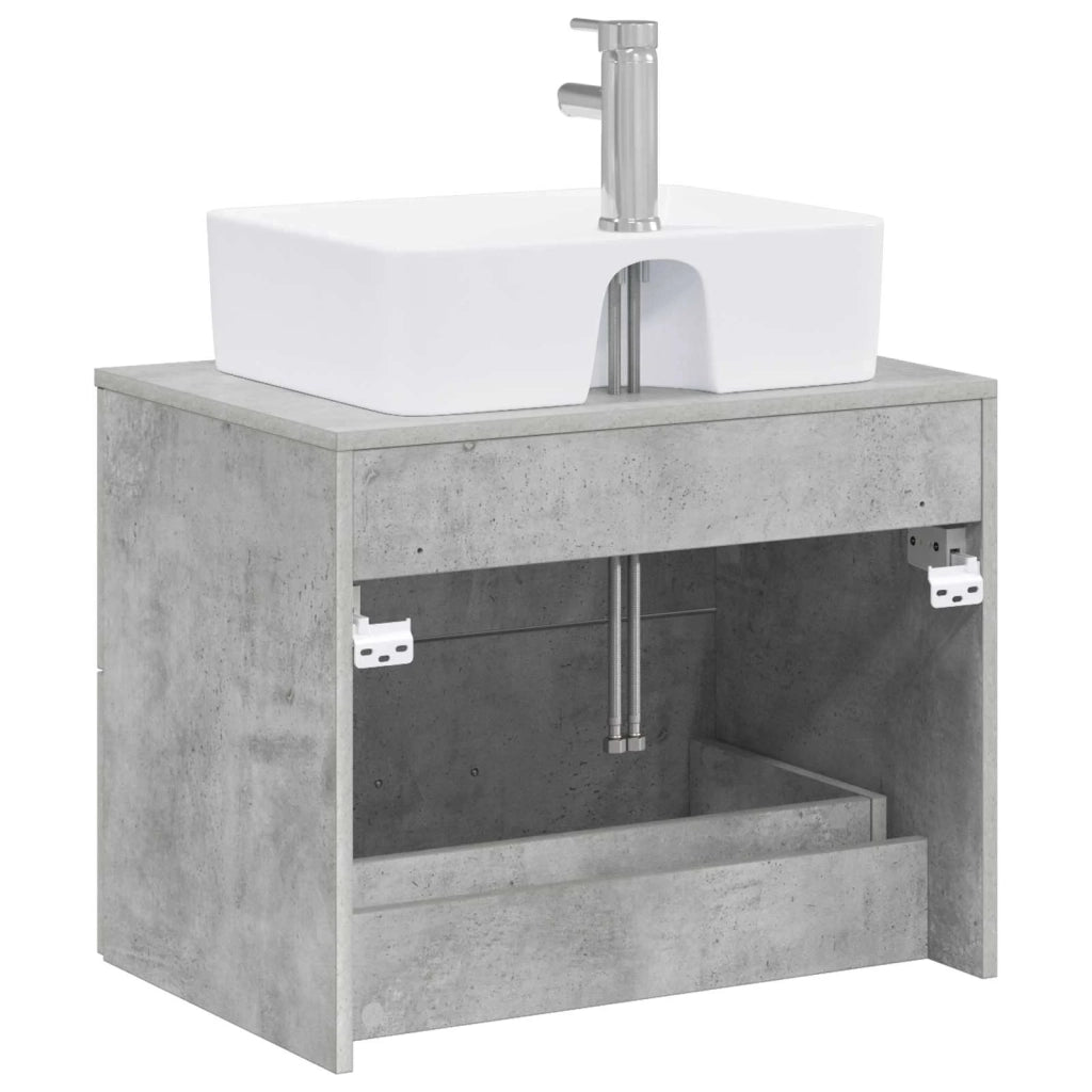 Set di mobili per il bagno Grigio Cemento Legno ingegnerizzato 3404385