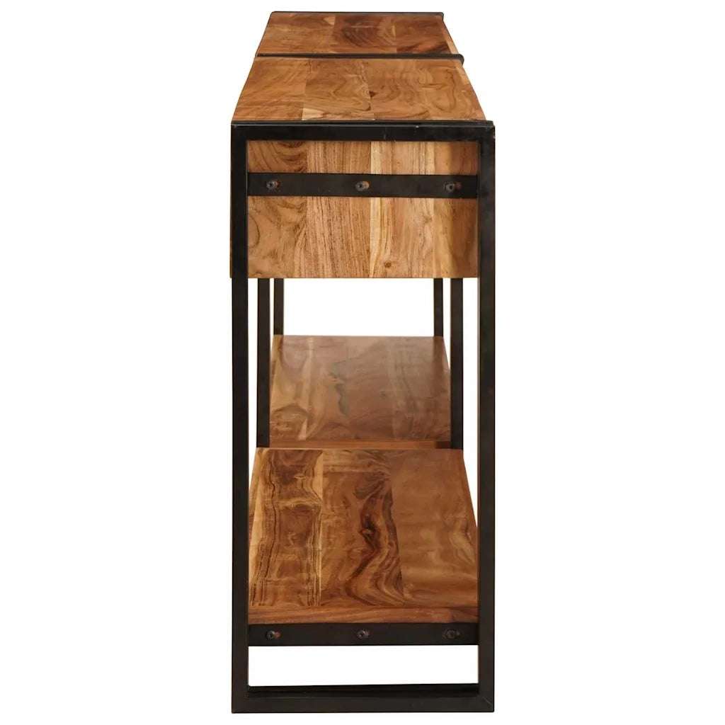 Tavoli consolle 2 pcs Marrone Legno di Acacia Massello 3324227