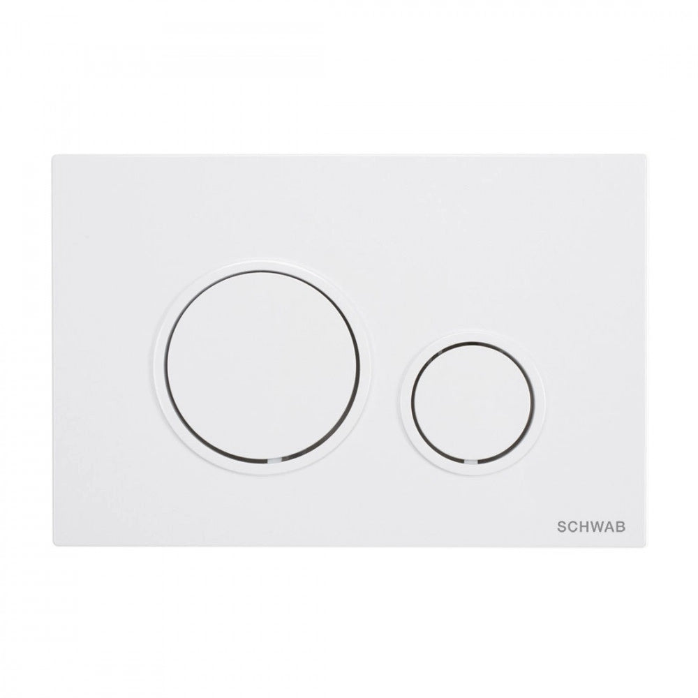 Schwab vela placca di comando bianca per cassetta wc incasso serie 199