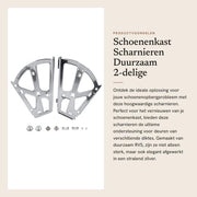 Scharnieri in Acciaio Inossidabile - Piccoli Scharnieri - Scharnieri Neri - Scharnieri per Cucina - 2 pezzi - Duraturo e Solido - Scharnieri per Cucina