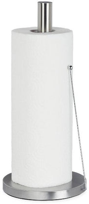Supporto per rotoli da cucina - Design verticale - Supporto per rotoli - Pedana antiscivolo robusta - 1 pezzo - Cucina - Argento