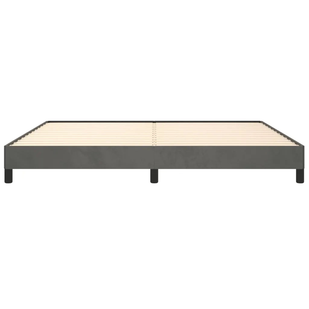 Giroletto senza Materasso Grigio Scuro 200x200 cm Velluto