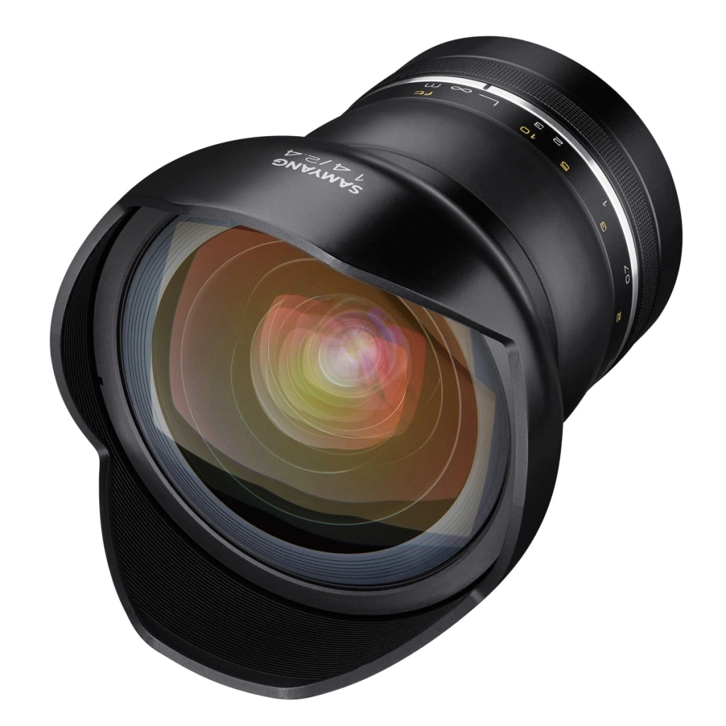 SAMYANG XP 14mm F2.4 Nikon F - obiettivo ultragrandangolare manuale, lunghezza focale fissa 14 per fotocamere full frame e APS-C con attacco F, ideale per architettura e fotografia notturna nero