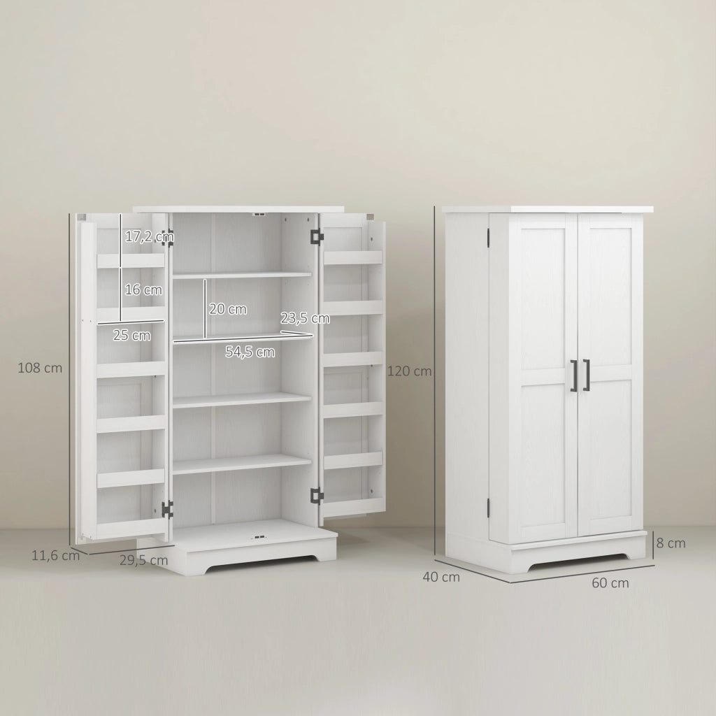 Armadio da cucina con ante e ripiani regolabili ¨C Minimal ¨C 40x60x120 cm colore crema