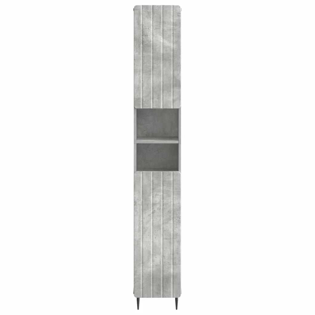 Armadio da Bagno con Ripiano Aperto ZWOLLE Grigio Cemento 896378