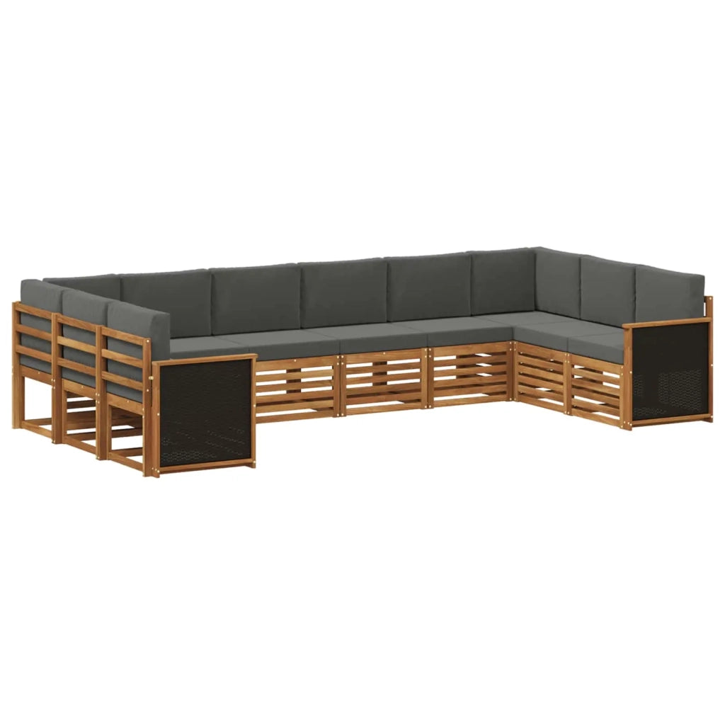 Set divano sezionale con cuscino 7 pcs Naturale e Antracite 3384883