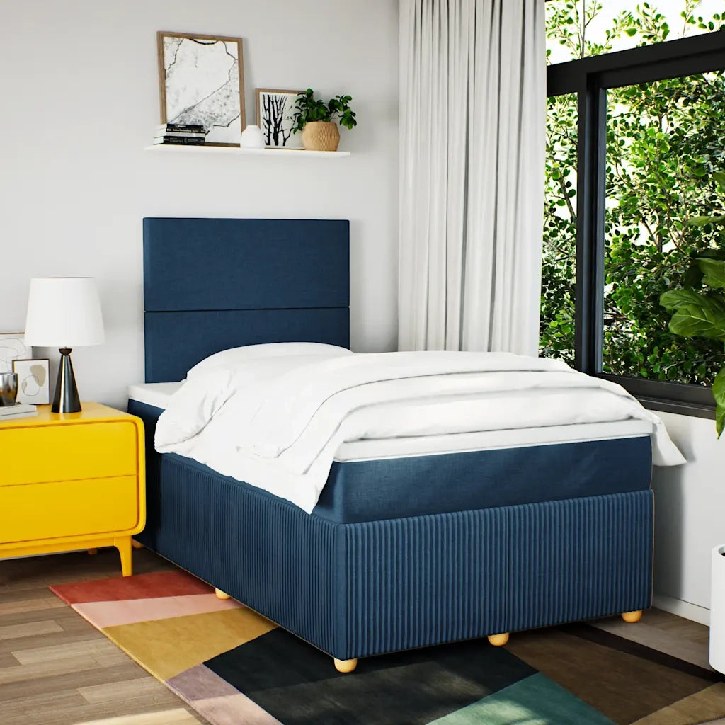 Giroletto a Molle con Materasso Blu 120x190 cm in Tessuto 3291994