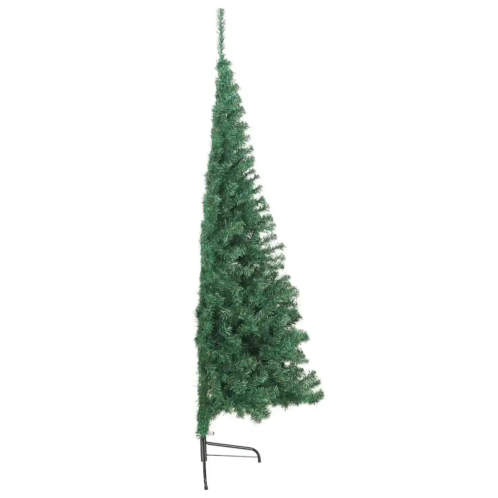 Albero di Natale Artificiale Metà con Supporto Verde 210 cm PVC 321033