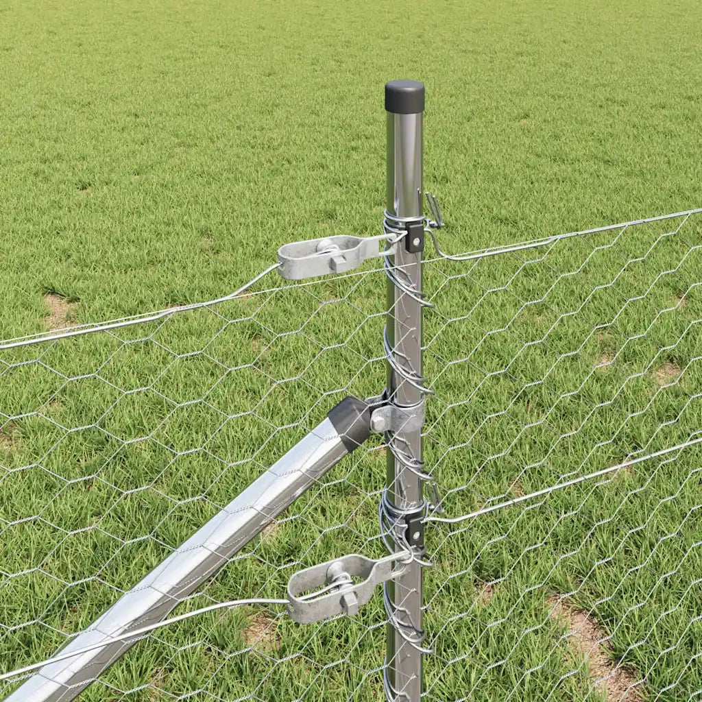 Palo della recinzione Argento 25 x 0,8 m (maglia da 36 mm)